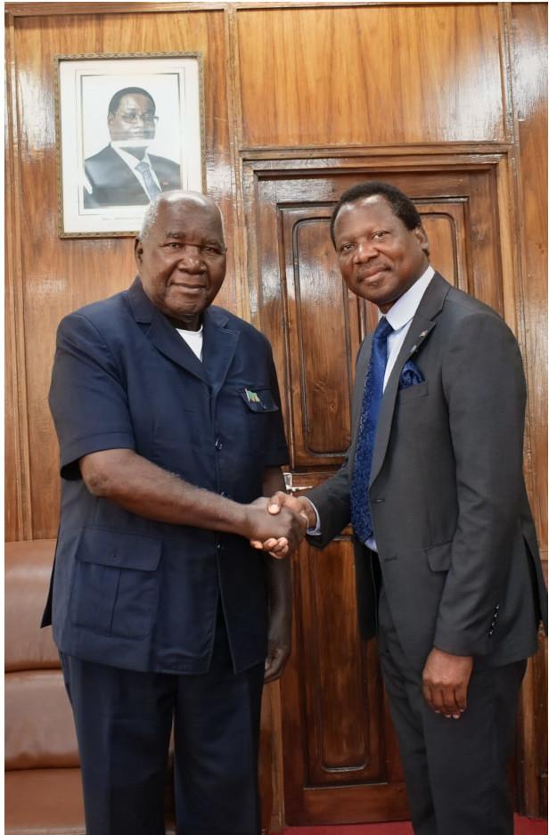 Zambia’s High Commissioner to Malawi, Panji Kaunda and Minister of Justice and Constitutional Affairs, Charles Mhango